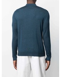 N.Peal Knitted Long Sleeved Polo Shirt