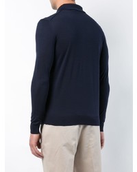 Kiton Knitted Longsleeved Polo Shirt