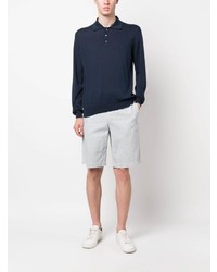 Zanone Long Sleeve Cotton Blend Polo Shirt
