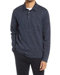 Vince Long Sleeve Cotton Blend Polo Shirt