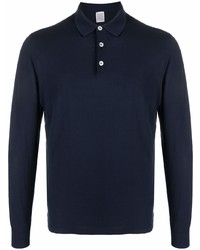 Eleventy Long Sleeve Cotton Polo Shirt