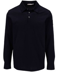 Moncler Long Sleeve Cotton Polo Shirt