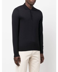 Brioni Long Sleeve Knitted Polo Shirt