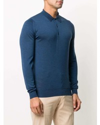 John Smedley Long Sleeve Polo Shirt
