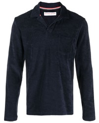 Orlebar Brown Long Sleeve Terry Cloth Polo Shirt