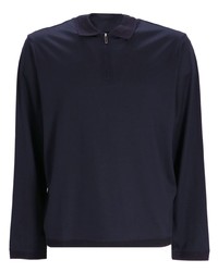 Emporio Armani Long Sleeve Zipped Polo Shirt
