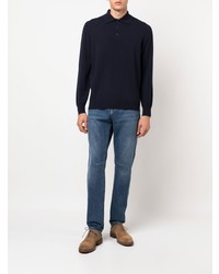 Brunello Cucinelli Long Sleeved Cashmere Polo Shirt