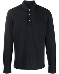 Ermenegildo Zegna Long Sleeved Cotton Polo Shirt