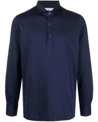 Brunello Cucinelli Long Sleeved Cotton Polo Shirt
