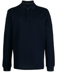 Brioni Long Sleeved Cotton Polo Shirt