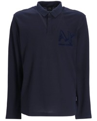 Armani Exchange Long Sleeved Cotton Polo Shirt