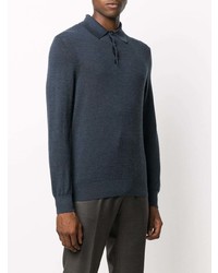 Ermenegildo Zegna Long Sleeved Knitted Polo Shirt
