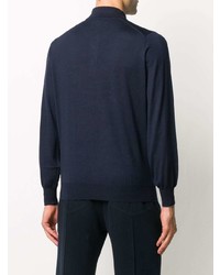 Brunello Cucinelli Long Sleeved Knitted Polo Shirt