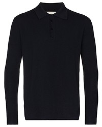 Laneus Long Sleeved Knitted Polo Shirt