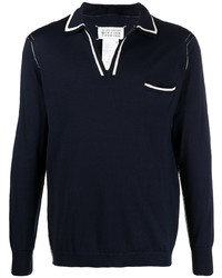 Maison Margiela Long Sleeved Knitted Polo Shirt