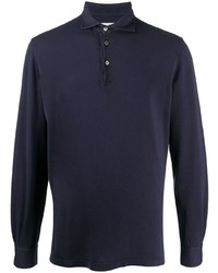 Fedeli Long Sleeved Piqu Polo Shirt