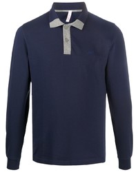 Sun 68 Long Sleeved Polo Shirt With Contrast Detail