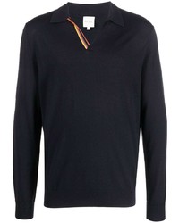 Paul Smith Merino Long Sleeve Polo Shirt