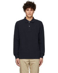 Norse Projects Navy Ruben Texture Polo