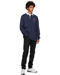 Polo Ralph Lauren Navy Rugby Long Sleeve Polo