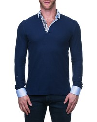 Maceoo Newton Regular Fit Dc Check Long Sleeve Polo