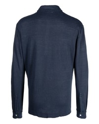 Massimo Alba Raya Long Sleeve Linen Polo Shirt