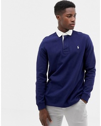 Polo Ralph Lauren Regular Fit Long Sleeve Rugby Polo In Navy