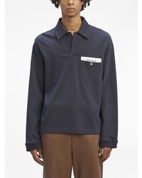 Palm Angels Sartorial Tape Long Sleeved Polo Shirt