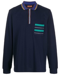 Missoni Stripe Detailing Long Sleeve Polo Shirt