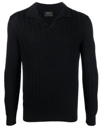 Brioni Waffle Texture Knitted Polo Shirt