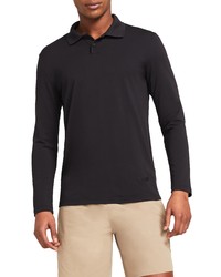 Brady Zero Hydro Long Sleeve Polo In Carbon At Nordstrom
