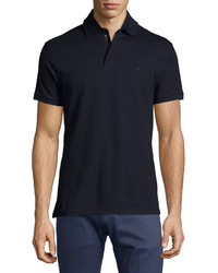 Ralph Lauren Active Zip Front Pique Polo Shirt Navy