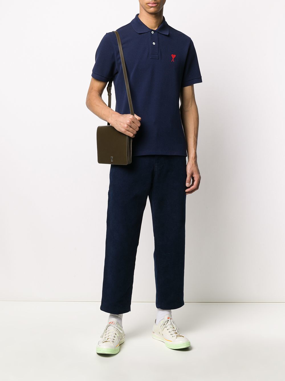 Ami Paris Ami De Coeur Polo Shirt, $134 | farfetch.com | Lookastic