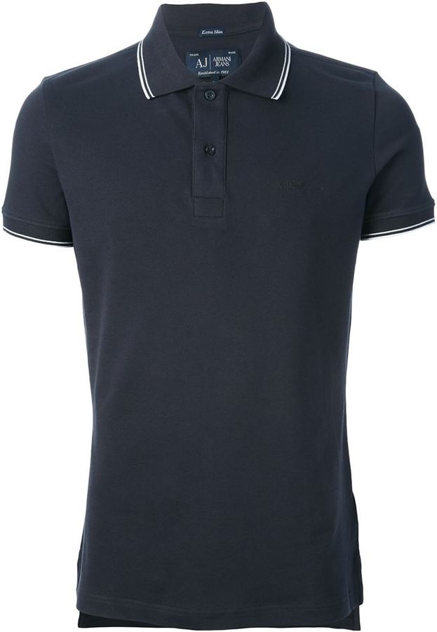 Armani Jeans Slim Fit Polo Shirt, $79 | farfetch.com | Lookastic