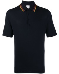 Paul Smith Artist Stripe Collar Short Sleeved Polo Shirt