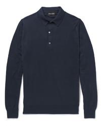 John Smedley Bramwell Fine Knit Cotton Polo Shirt