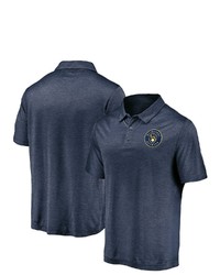 FANATICS Branded Navy Milwaukee Brewers Iconic Striated Primary Logo Polo