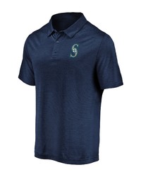 FANATICS Branded Navy Seattle Mariners Iconic Striated Primary Logo Polo