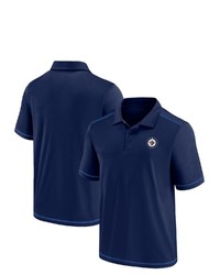 FANATICS Branded Navy Winnipeg Jets Primary Logo Polo