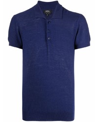 A.P.C. Button Front Short Sleeved Polo Shirt