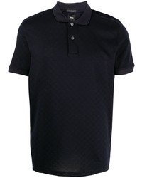 BOSS Check Pattern Cotton Polo Shirt