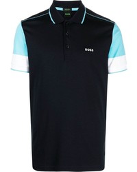 BOSS Colour Block Cotton Polo Shirt