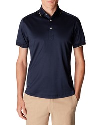 Eton Contemporary Fit Solid Polo Shirt In Blue At Nordstrom