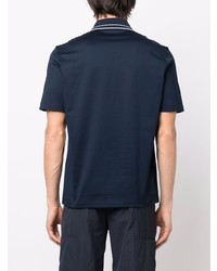 Salvatore Ferragamo Contrast Stripe Short Sleeved Polo Shirt