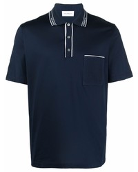 Salvatore Ferragamo Contrast Stripe Short Sleeved Polo Shirt