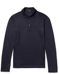 Dunhill Contrast Tipped Wool Polo Shirt