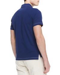 Billy Reid Contrast Topstitching Polo Shirt