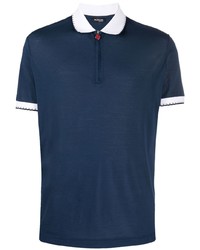 Kiton Contrasting Profiles Cotton Polo Shirt