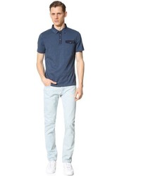 Calvin Klein Jeans Dotted Denim Collar Polo Shirt