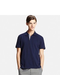 Uniqlo Dry Pique Patterned Placket Polo Shirt